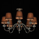 Suspension chromée elegance 8 ampoules 145 cm 