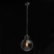 Suspension chromée industrial 1 ampoule 155 cm 