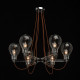 Suspension chromée loft 6 ampoules 72 cm 