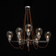 Suspension chromée loft 8 ampoules 73 cm 