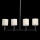 Suspension chromée megapolis 4 ampoules 120 cm 