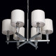 Suspension chromée megapolis 6 ampoules 167 cm 