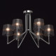 Suspension chromée megapolis 6 ampoules 40 cm 