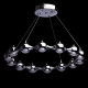 Suspension chromée techno 14 ampoules 113 cm 
