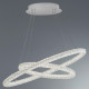 Suspension circle, en chrome et cristal, 83 cm 