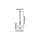 Suspension de jardin brun foncé estoril 1 ampoule h106 cm 