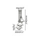 Suspension de jardin brun foncé nautica h100 3 ampoules 