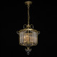 Suspension dorée crystal 3 ampoules 90 cm 