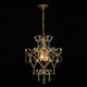 Suspension dorée crystal 3 ampoules 94 cm 