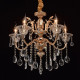 Suspension dorée crystal 5 ampoules 100 cm 