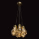 Suspension dorée loft 6 ampoules 115 cm 