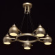 Suspension dorée loft 5 ampoules 54 cm 