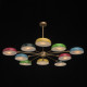 Suspension dorée megapolis 10 ampoules 52 cm 