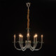 Suspension dorée neoclassic 12 ampoules 130 cm 