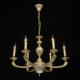 Suspension dorée neoclassic 6 ampoules 95 cm 
