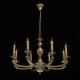 Suspension dorée neoclassic 8 ampoules 95 cm 
