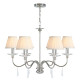 Suspension finsbury park, nickel poli, 6 ampoules, sans abat-jour 