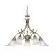 Suspension hardwick 5 ampoules - Coloris au choix Laiton