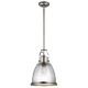 Suspension hobson large verre tacheté - Coloris au choix Nickel