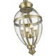 Suspension laiton antique coventry 4 lumières 
