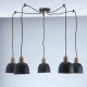 Suspension laiton industrial 5 ampoules 125 cm 