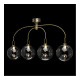 Suspension laiton loft 4 ampoules 55 cm 