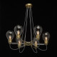 Suspension laiton loft 6 ampoules 72 cm 