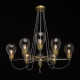 Suspension laiton loft 8 ampoules 73 cm 