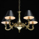 Suspension laiton neoclassic 5 ampoules 83 cm 