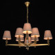 Suspension laiton neoclassic 8 ampoules 89 cm 