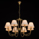 Suspension laiton neoclassic 8 ampoules 96 cm 