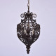 Suspension marron country 3 ampoules 164 cm 