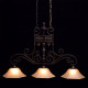 Suspension marron country 3 ampoules 175 cm 