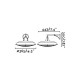 Suspension marron vieilli plec h20 cm 