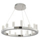 Suspension modern, chrome et acrylique, rond 