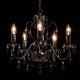 Suspension noire classic 5 ampoules 105 cm 