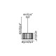 Suspension noire linda 1 ampoule 