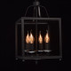 Suspension noire loft 4 ampoules 100 cm 
