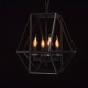 Suspension noire loft 4 ampoules 105 cm 