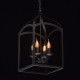 Suspension noire loft 4 ampoules 118 cm 