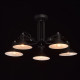 Suspension noire loft 5 ampoules 35 cm 