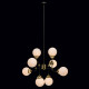 Suspension noire loft 8 ampoules 140 cm 