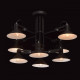 Suspension noire loft 8 ampoules 45 cm 