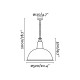 Suspension noire lou 1 ampoule 