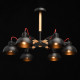 Suspension noire megapolis 6 ampoules 45 cm 