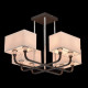 Suspension noire megapolis 8 ampoules 45 cm 