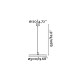 Suspension noire plat 1 ampoule 
