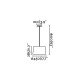 Suspension noire volta 1 ampoule 