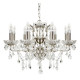 Suspension paris, argent satiné et cristal, 8 ampoules 