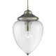Suspension pendant, en chrome et verre Laiton-antique